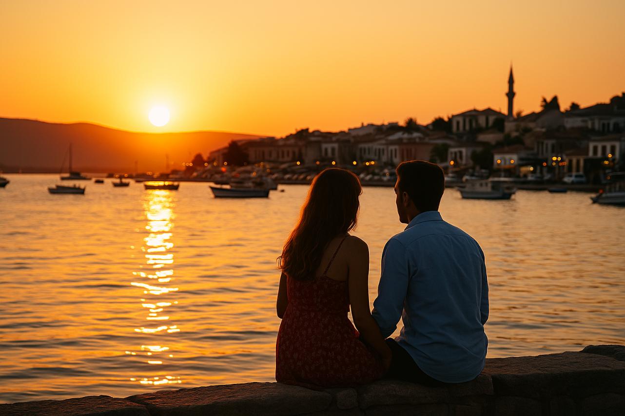 Cunda sahil yürüyüşü